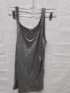 Eileen Fisher Metallic Gray Tank Top Medium
